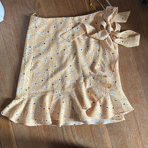 Princess Polly floral wrap skirt